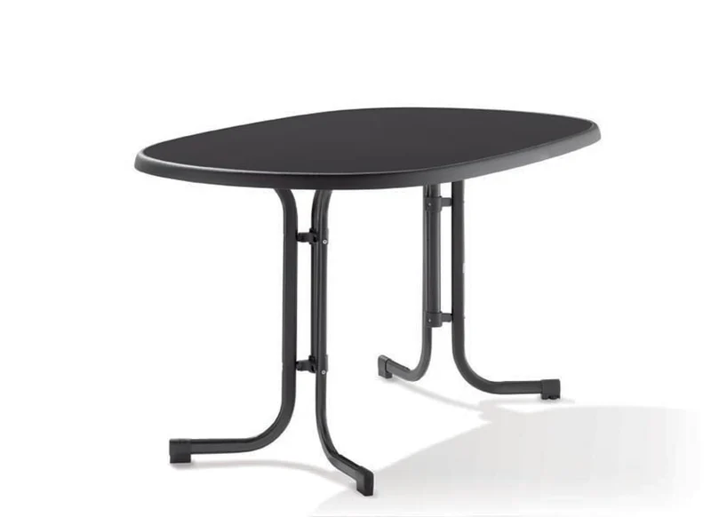 Sieger 252/G Boulevard-Klapptisch mit mecalit-Pro-Platte 140 x 90 cm, Stahlrohrgestell eisengrau, Ti