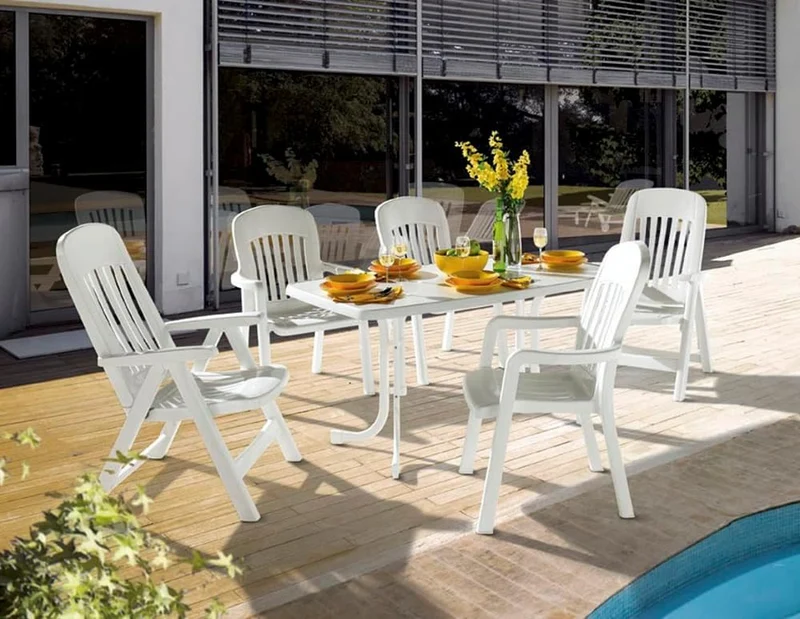 Sieger 252/G Boulevard-Klapptisch mit mecalit-Pro-Platte 140 x 90 cm, Stahlrohrgestell eisengrau, Ti