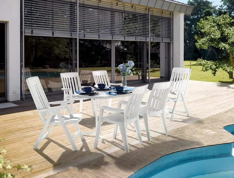Sieger 252/G Boulevard-Klapptisch mit mecalit-Pro-Platte 140 x 90 cm, Stahlrohrgestell eisengrau, Ti
