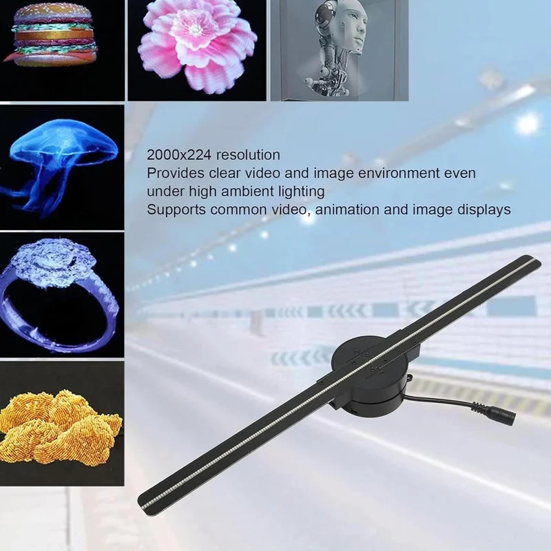 3set Hologramm Projektor, Hologramm Weihnachtsbaum, Hologramm Weihnachtsbaum, Wi-Fi LED Advertising