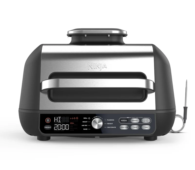 Ninja Foodi MAX PRO Grill, Plancha Flat Grill Plate & Airfryer, 3,8LHeissluftfritteuse, Air Fryer mi