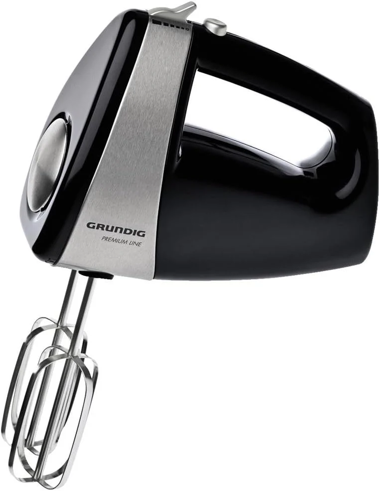 Grundig HM 5040 Premium-Handmixer (300 Watt), schwarz-silber Single, Single