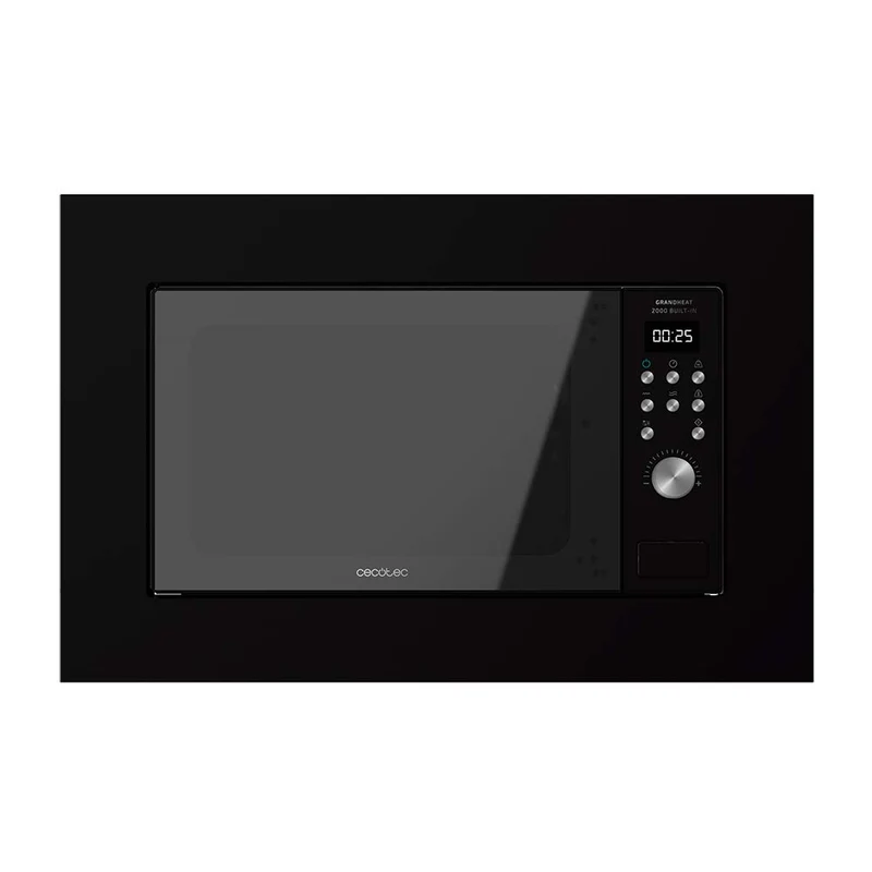 Cecotec Digitale und einbaubare Mikrowelle GrandHeat 2000 Built-in Black. 20 Liter Fassungsvermögen