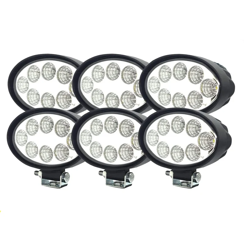 WELLIT 6x 24w Oval Led Arbeitsscheinwerfer Scheinwerfer Offroad 12V24V Fluchtlicht Arbeitslicht IP68