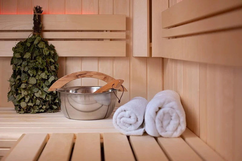 SULENO Sauna Set 2-teilig Edelstahl Aufgusskübel Aufgusskelle