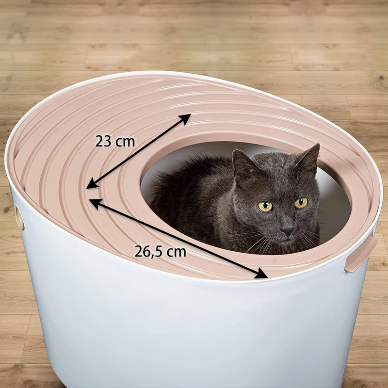 Iris Ohyama, Katzentoilette hop in / Katzenklo oben einstieg mit gerilltem Deckel, keine Verbreitung
