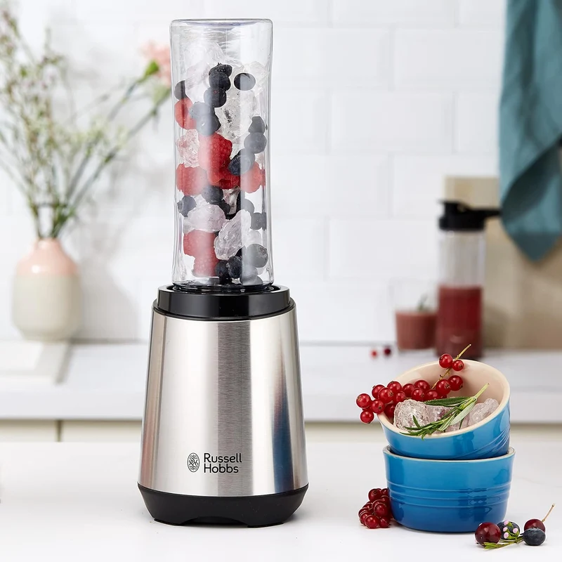 Russell Hobbs Mixer-Standmixer&Smoothie Maker to go[23.500 U/minPower-Motor]inkl.2xMixbehälter600ml