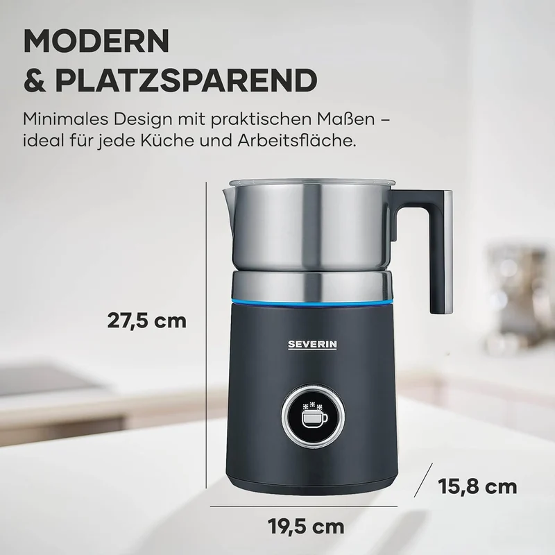 SEVERIN SPUMA 700 PLUS Induktions-Milchaufschäumer, elektrischer Milchaufschäumer ohne Anbrennen, sp