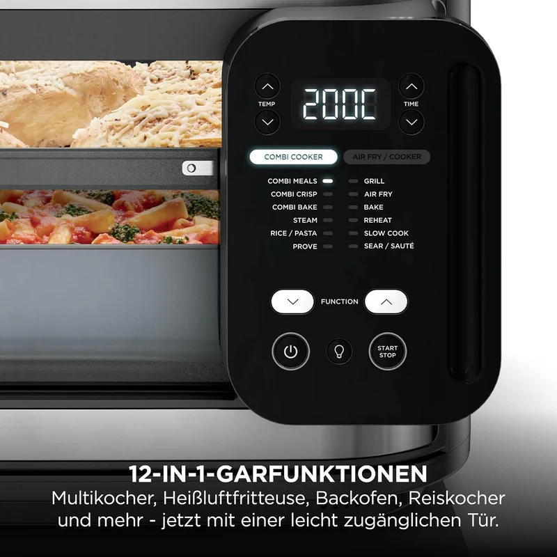 Ninja Combi 12-in-1 Multikocher, Ofen & Heissluftfritteuse, Grau, SFP700EU. | 12 Kochfunktionen, Air
