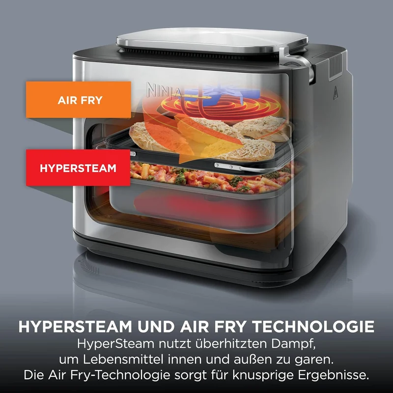 Ninja Combi 12-in-1 Multikocher, Ofen & Heissluftfritteuse, Grau, SFP700EU. | 12 Kochfunktionen, Air