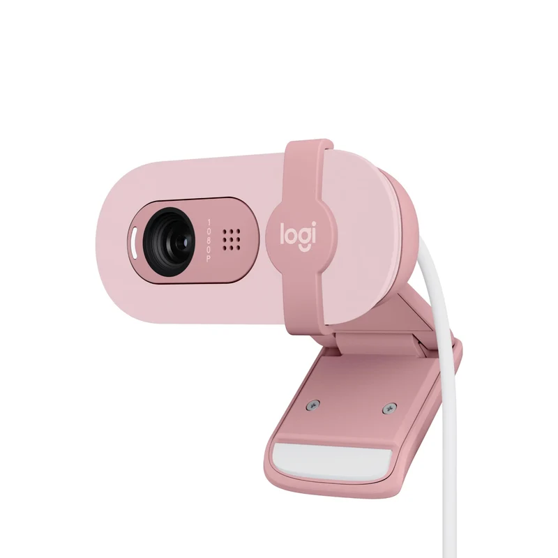 Logitech Brio 100 Full HD-Webcam für Meetings und Streaming, Auto-Lichtausgleich, integriertes Mikro