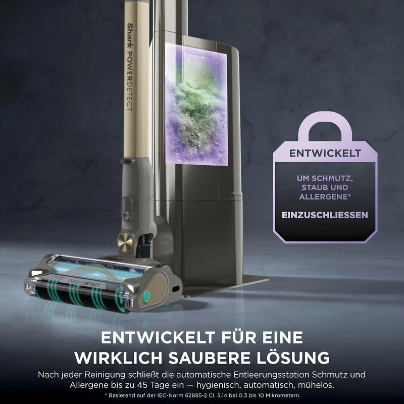 Shark PowerDetect Clean & Empty Akku-Staubsauger mit Absaugstation, bis 70 Min. Laufzeit, kabellos,
