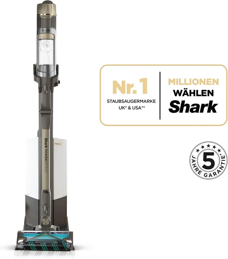 Shark PowerDetect Clean & Empty Akku-Staubsauger mit Absaugstation, bis 70 Min. Laufzeit, kabellos,