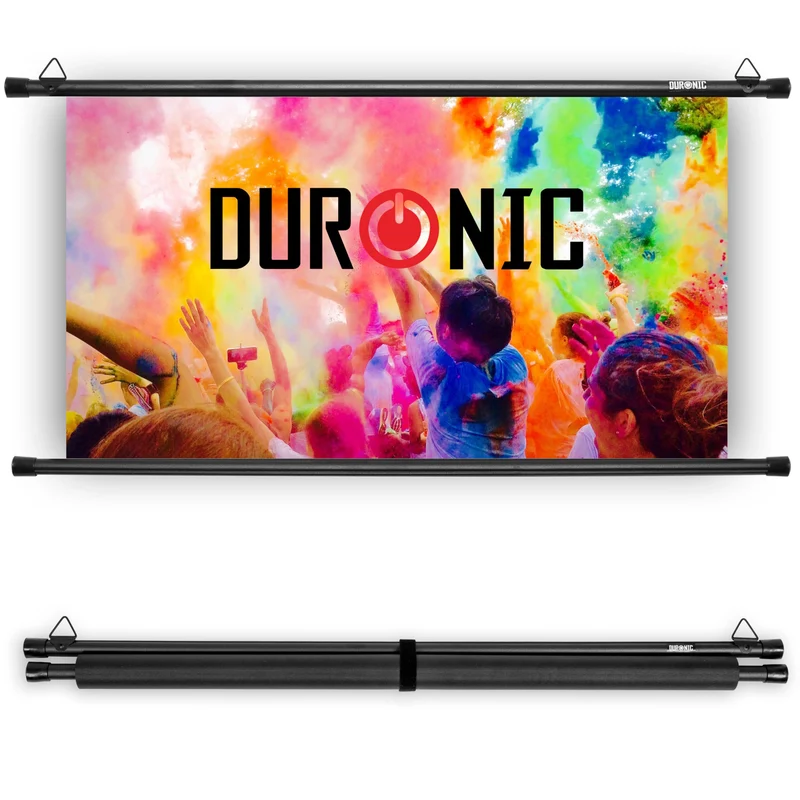 Duronic BPS40 16:9 Projektorleinwand, Beamerleinwand 40 Zoll, Heimkino mit 4K Full HD 3D, Rolloleinw
