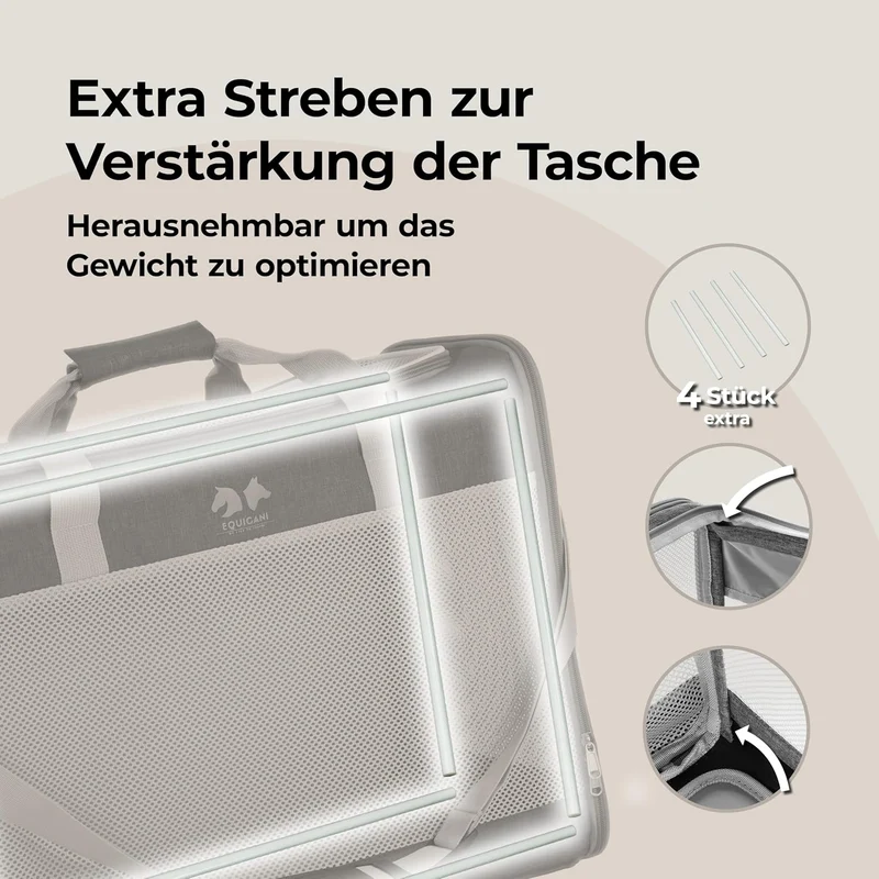 EQUICANI Travel1-Reisetasche für Hunde (grau)
