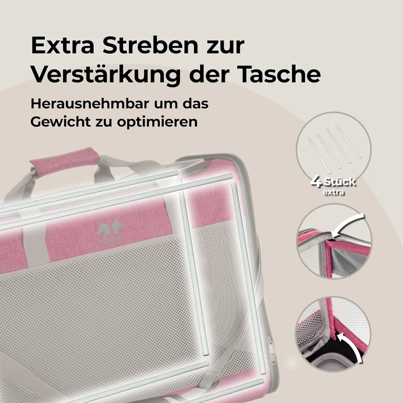 EQUICANI Travel1-Reisetasche für Hunde (pink)