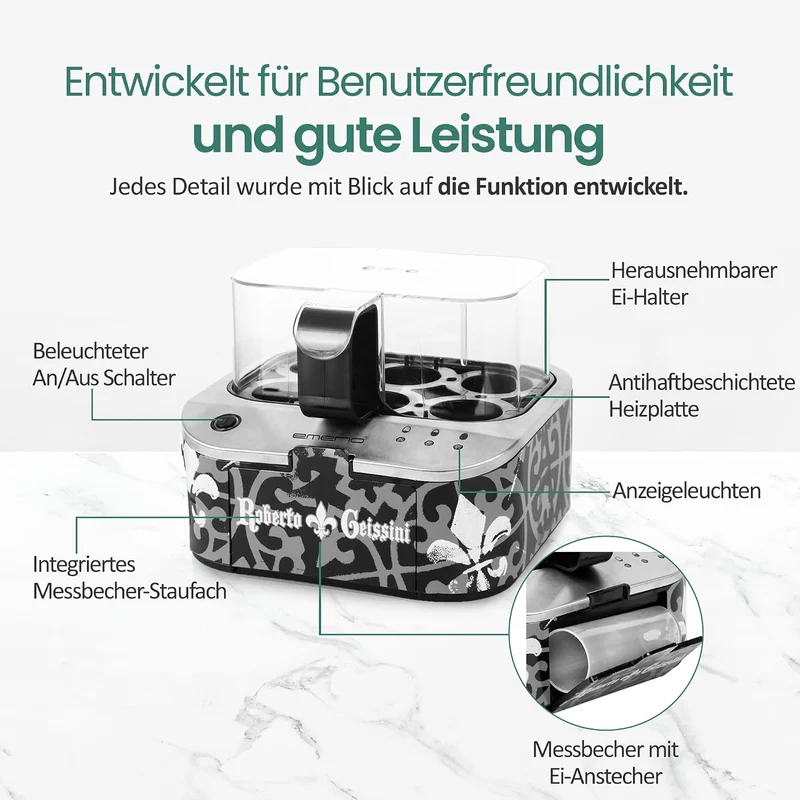 ROBERTO GEISSINI | einzigartiger Eierkocher mit der Stimme von CARMEN GEISS | Limited Edition by EME