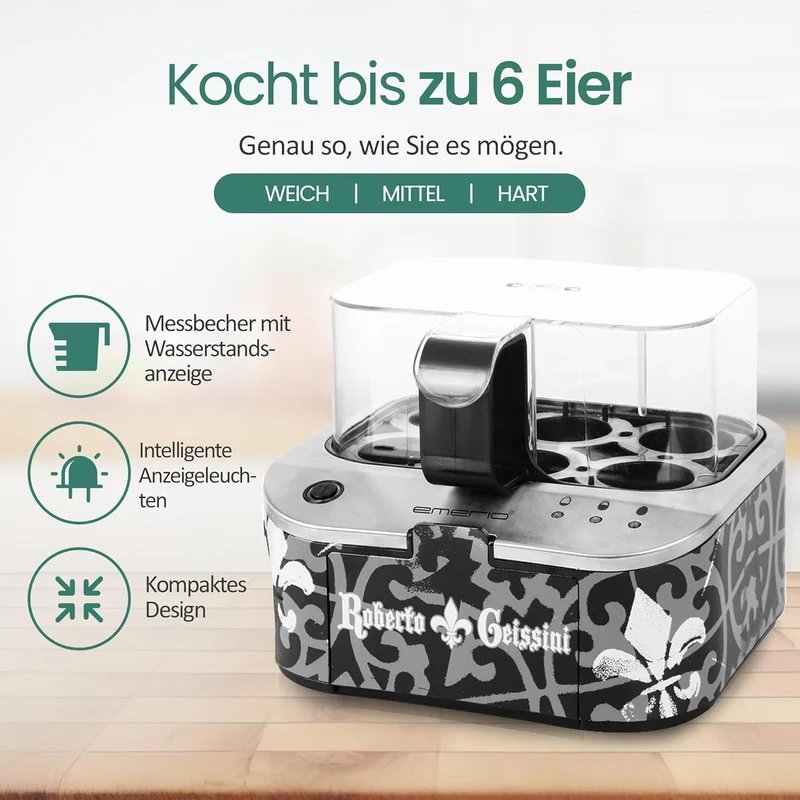 ROBERTO GEISSINI | einzigartiger Eierkocher mit der Stimme von CARMEN GEISS | Limited Edition by EME