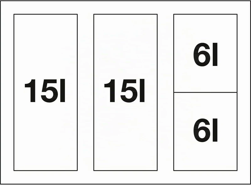 BLANCO Flexon II 60/4, Abfallsystem für die Mülltrennung in der Küche, mit 4 Abfalleimern (2 x 15 l