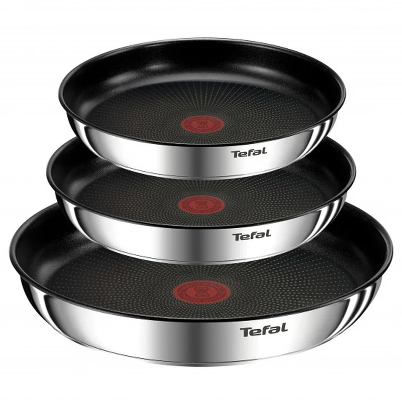 Tefal Ingenio Emotion Induktions-Kochgeschirr, 4-teilig, Edelstahl, stapelbar, Antihaftbeschichtung,