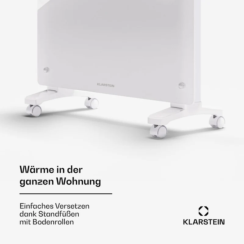 Klarstein Elektroheizung, 1500 W Konvektor Heizung Freistehend & Wandmontage, Elektroheizung Energie
