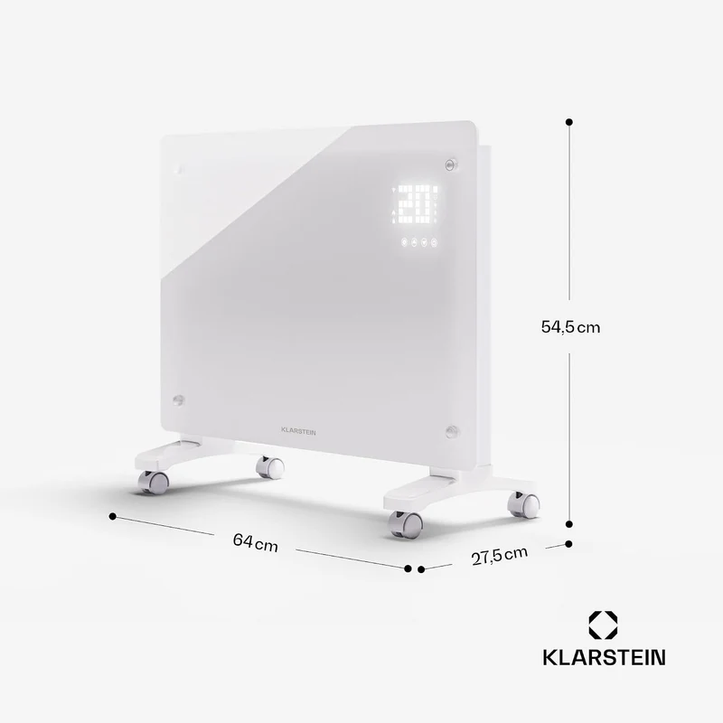 Klarstein Elektroheizung, 1500 W Konvektor Heizung Freistehend & Wandmontage, Elektroheizung Energie