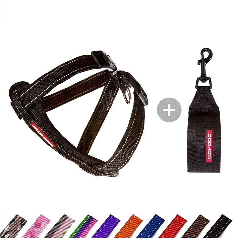 EzyDog Hundegeschirr Auto mit Sicherheitsgurt, Brustgeschirr Hund, Sicherheitsgeschirr Hund, 'Chest