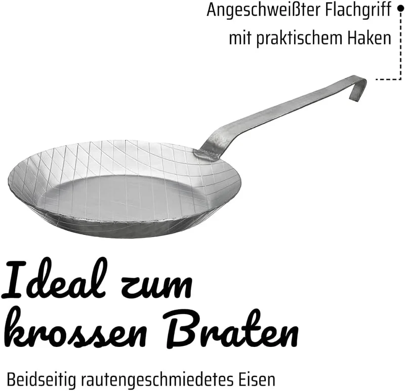 Eisenpfanne geschmiedet, 2er Set