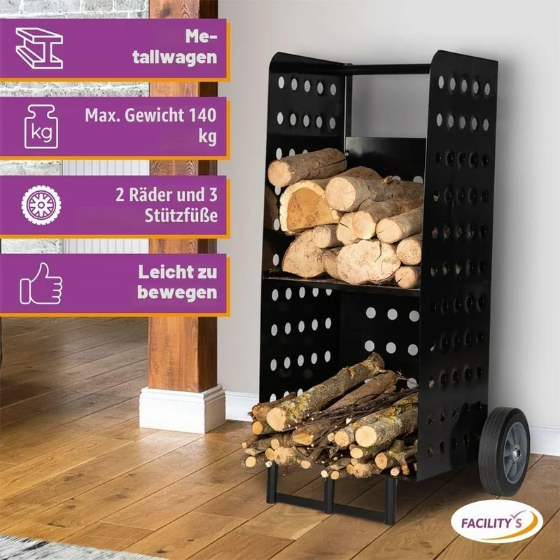 Holzwagen aus Metall