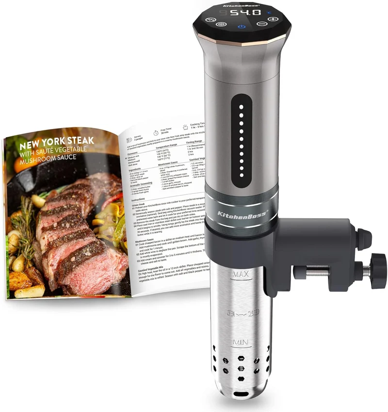 KitchenBoss Sous Vide Garer G300 Stick Präzisionskocher • Timerfunktion • 3D Zirkulation • Präziser
