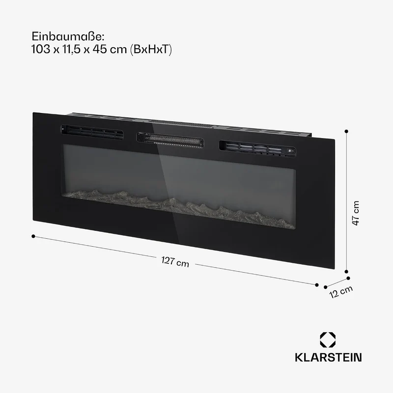 Klarstein Elektrokamin, Elektro Heizungen für Wohnzimmer & Innenräume, Elektrischer Kamin mit LED Fl