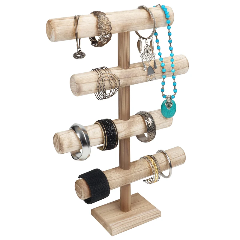 Belle Vous 4 Stufen Schmuck Ständer Holz Ketten Aufbewahrung Schmuck Organizer - 48 cm Hoch - Schmuc