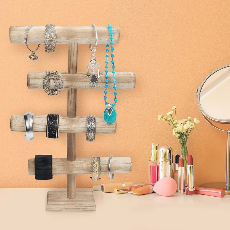 Belle Vous 4 Stufen Schmuck Ständer Holz Ketten Aufbewahrung Schmuck Organizer - 48 cm Hoch - Schmuc