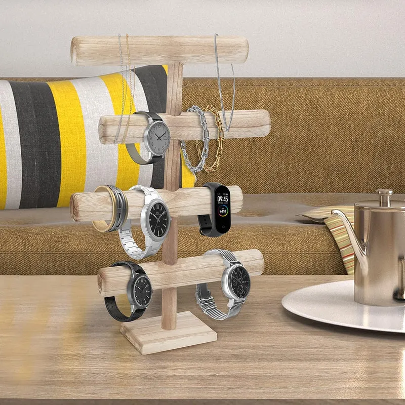 Belle Vous 4 Stufen Schmuck Ständer Holz Ketten Aufbewahrung Schmuck Organizer - 48 cm Hoch - Schmuc
