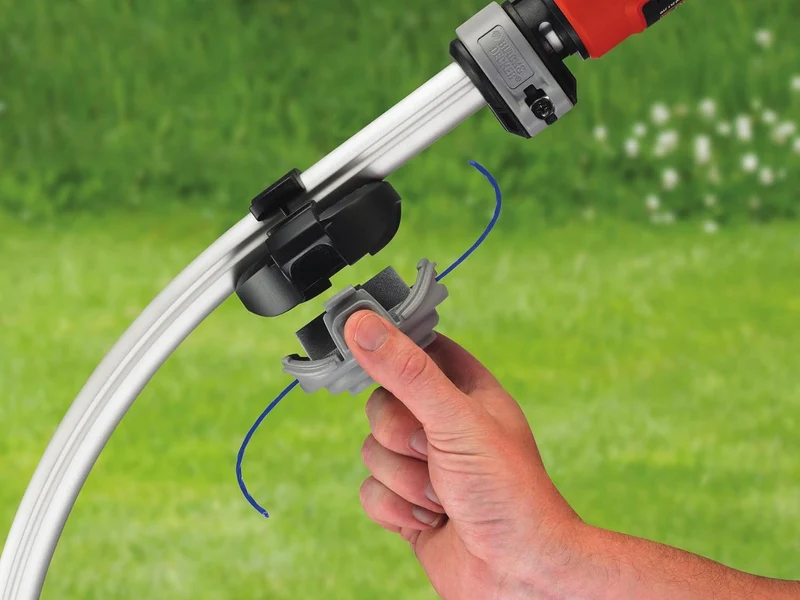 Black+Decker 800W Elektro-Motorsense (mit E-Drive Technologie, Kantenschnittfunktion, 6 Hochleistung