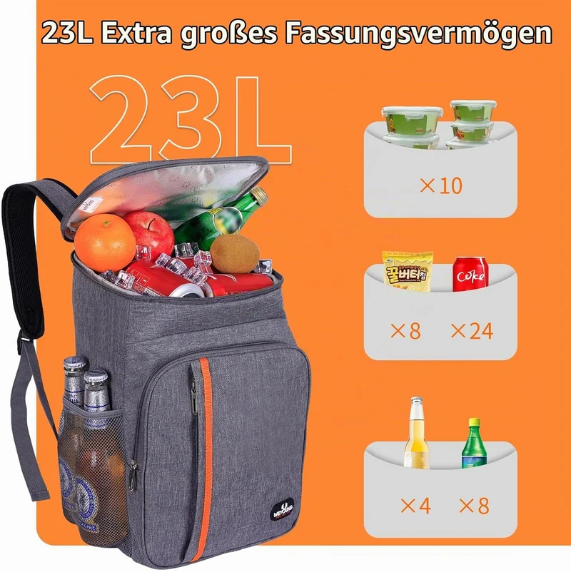 22L Kühlrucksack - Gross Kühltasche Picknickrucksack Wasserdichter Rucksack Ultraleicht Rucksäcke Mä