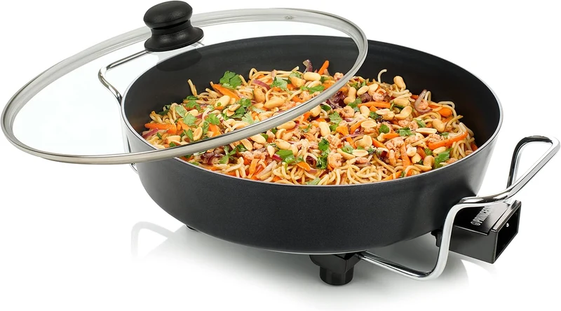 Princess Multi Wonder Chef Elektropfanne - 35cm Ø Bratfläche, 5,4 Liter Fassungsvermögen, 1800 Watt,