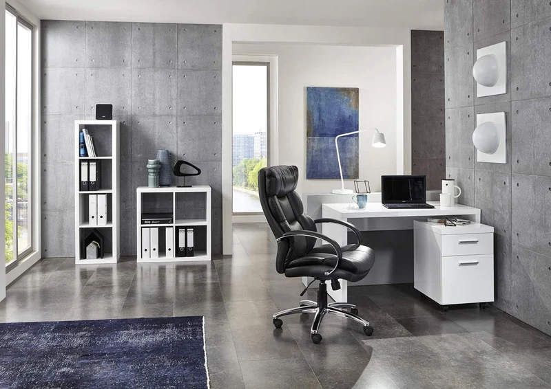 byLIVING Chefsessel PAUL-XXL/ bis 150 kg belastbar /Federkern-Sitz /Gestell Metall verchromt /Armleh