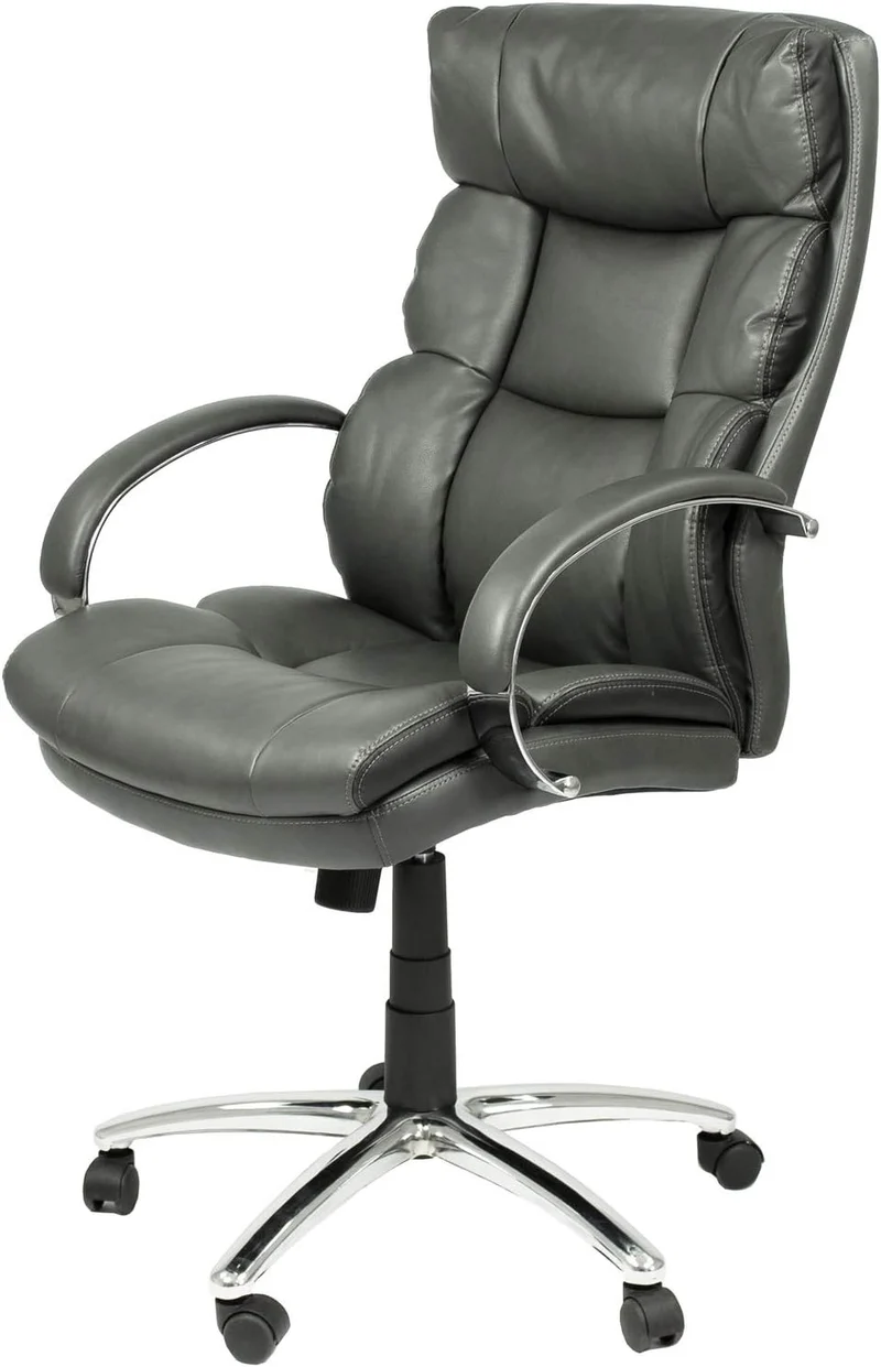 byLIVING Chefsessel PAUL-XXL/ bis 150 kg belastbar /Federkern-Sitz /Gestell Metall verchromt /Armleh