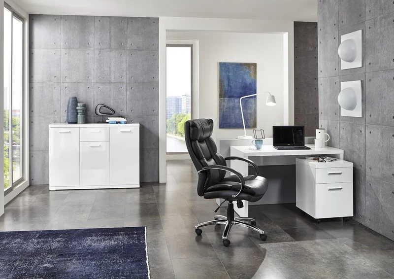 byLIVING Chefsessel PAUL-XXL/ bis 150 kg belastbar /Federkern-Sitz /Gestell Metall verchromt /Armleh