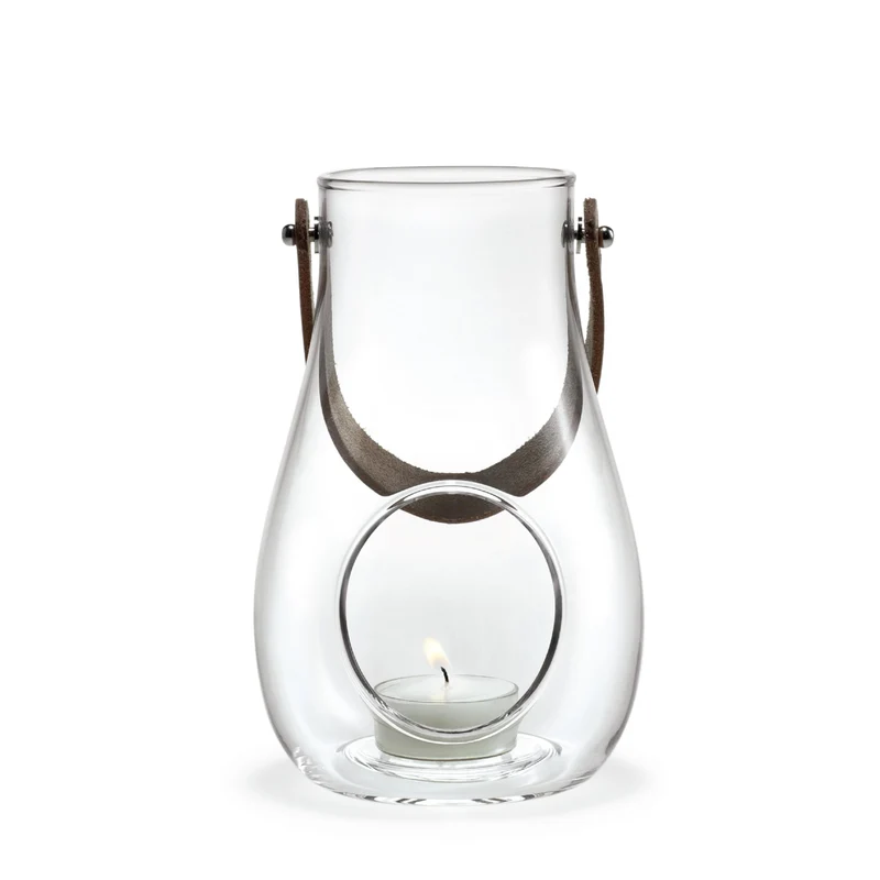Holmegaard Laterne H16.5 cm Design with Light aus mundgeblasenem Glas, klar Klar H16,5 cm, Klar H16,