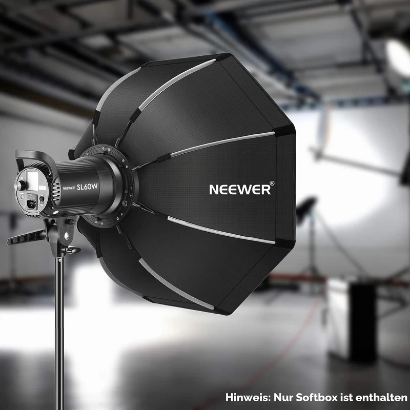NEEWER 90cm achteckige Softbox mit Schnellspanner, mit Bowens-Halterung, Tragetasche, kompatibel mit