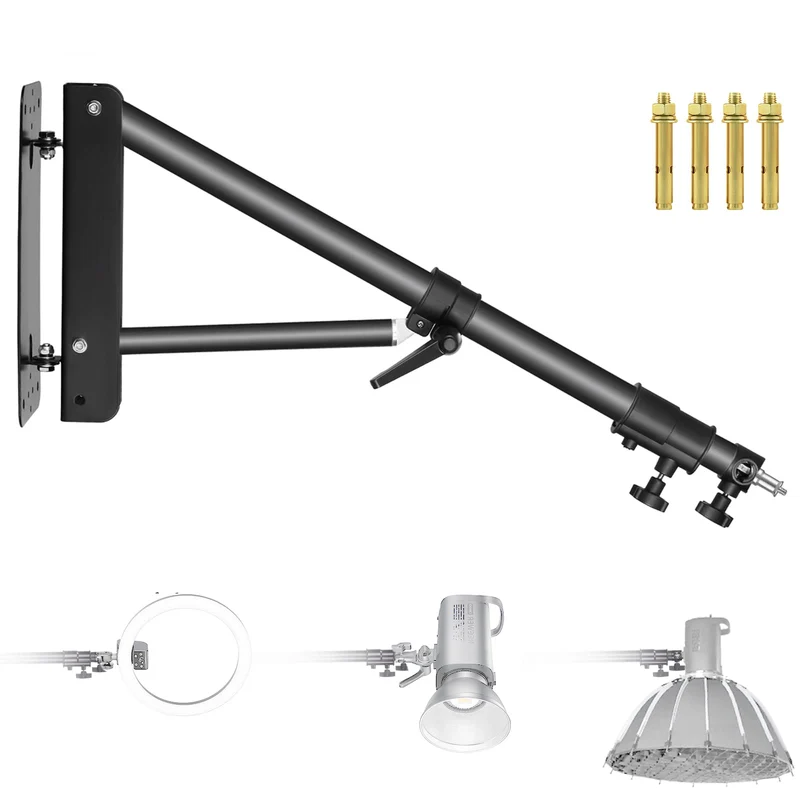 NEEWER Wandmontage Dreieck Boom Arm für Fotografie Blitzlicht, Monolight, Softbox, Regenschirm, Refl