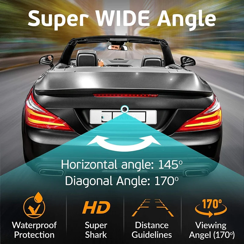 HD 720p Kamera Rückfahrkamera fahrzeugspezifische Kamera unauffällig integriert in der Kennzeichenbe