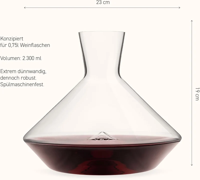 Josephine Dekanter - Brillant | mundgeblasen | designed by Kurt Josef Zalto Transparent