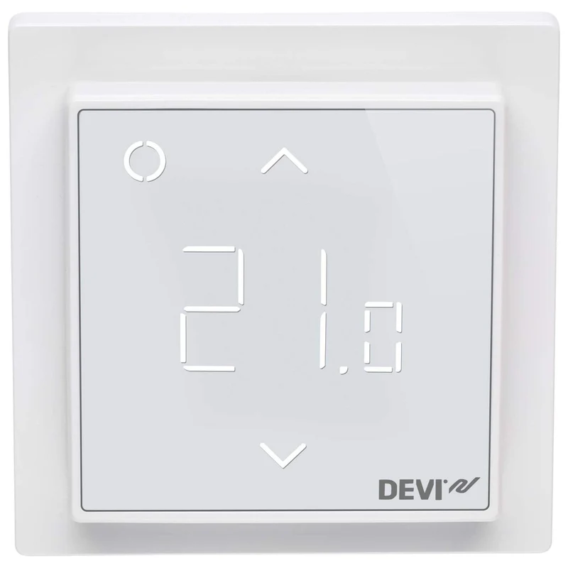 DEVI Raum+BodenThermostat 140F1140 RAL9016 Raumthermostat/Uhrenthermostat 5703466239629, Weiss, x