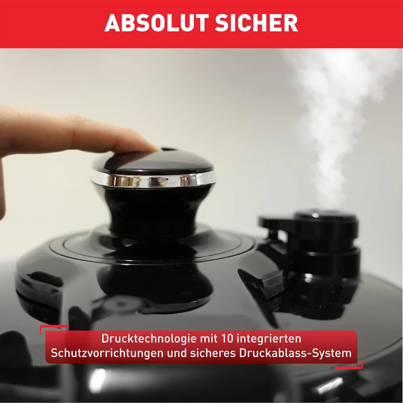 Tefal Fast & Delicious Multikocher, elektrischer Schnellkochtopf, 25 automatische Programme, grosses