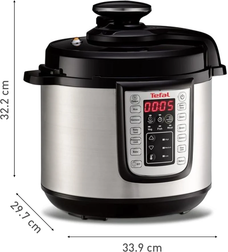 Tefal Fast & Delicious Multikocher, elektrischer Schnellkochtopf, 25 automatische Programme, grosses
