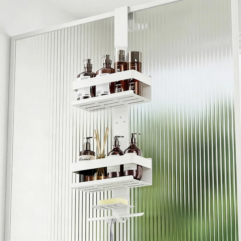 Duschablage ohne Bohren Badezimmer Organizer, Badregal Duschregal ohne Bohren, Duschablage zum Hänge