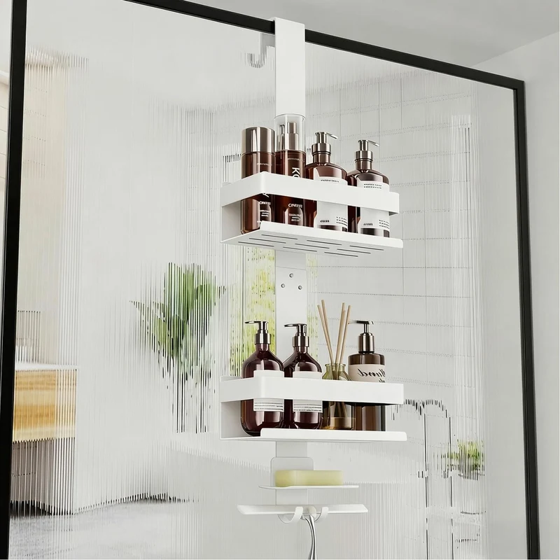 Duschablage ohne Bohren Badezimmer Organizer, Badregal Duschregal ohne Bohren, Duschablage zum Hänge